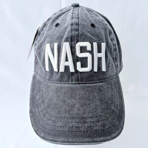 The NASH Collection Nashville Tennessee Gray Strapback Baseball‎ Cap Hat NWT